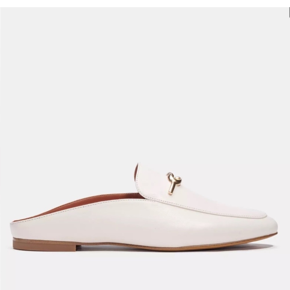 Coach Sienna Leather Slide Mule Chalk Size 7 - Picture 2 of 8